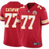 Mike Catapano #77 Chiefs Football Red Jersey