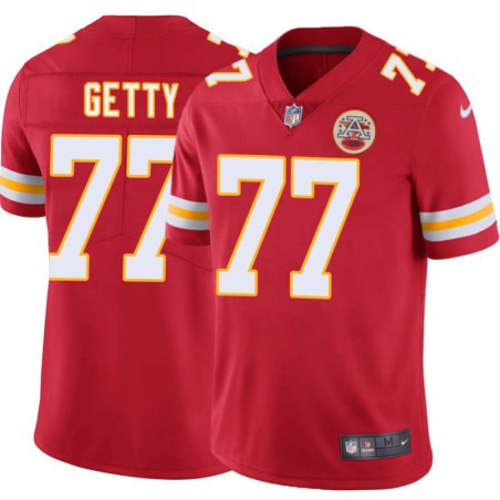 Charlie Getty #77 Chiefs Football Red Jersey