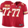 Kelly Gregg #77 Chiefs Football Red Jersey