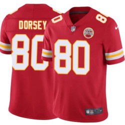 Larry Dorsey #80 Chiefs Football Red Jersey