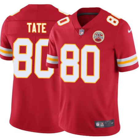 Willy Tate #80 Chiefs Football Red Jersey