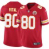 Mark Vital #80 Chiefs Football Red Jersey