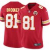 Tommy Brooker #81 Chiefs Football Red Jersey