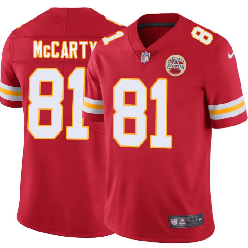 Mickey McCarty #81 Chiefs Football Red Jersey