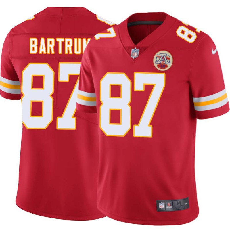 Mike Bartrum #87 Chiefs Football Red Jersey