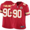 Jeff Faulkner #90 Chiefs Football Red Jersey