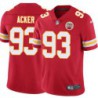 Bill Acker #93 Chiefs Football Red Jersey