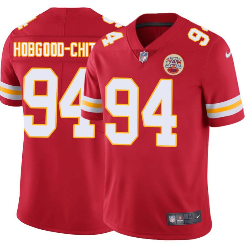 Nate Hobgood-Chittick #94 Chiefs Football Red Jersey