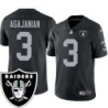 Ben Agajanian #3 Raiders Team Logo Black Jersey