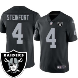 Fred Steinfort #4 Raiders Team Logo Black Jersey