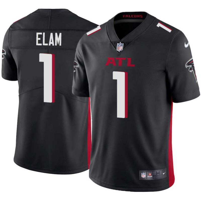 Falcons #1 Jason Elam Football Jersey -Black