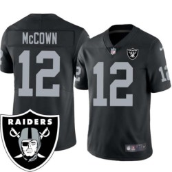 Josh McCown #12 Raiders Team Logo Black Jersey