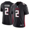 Falcons #2 Clarence Verdin Football Jersey -Black