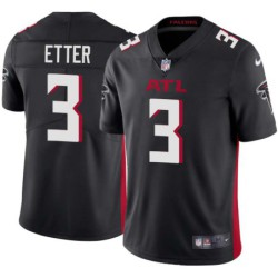 Falcons #3 Bob Etter Football Jersey -Black