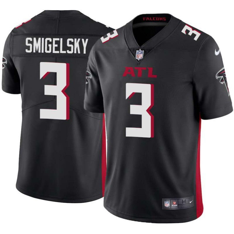 Falcons #3 Dave Smigelsky Football Jersey -Black