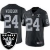 Charles Woodson #24 Raiders Team Logo Black Jersey