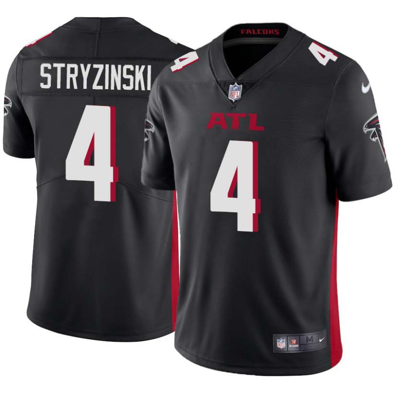 Falcons #4 Dan Stryzinski Football Jersey -Black