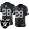 Greg Bell #28 Raiders Team Logo Black Jersey