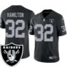 Antonio Hamilton #32 Raiders Team Logo Black Jersey