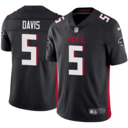 Falcons #5 Greg Davis Football Jersey -Black