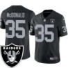 Dewey McDonald #35 Raiders Team Logo Black Jersey