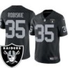 Terry Robiskie #35 Raiders Team Logo Black Jersey