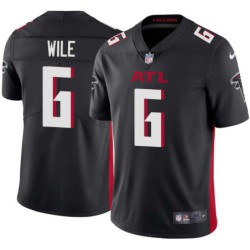 Falcons #6 Matt Wile Football Jersey -Black