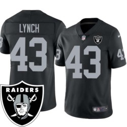 Lorenzo Lynch #43 Raiders Team Logo Black Jersey