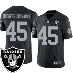 Dominique Rodgers-Cromartie #45 Raiders Team Logo Black Jersey