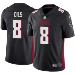 Falcons #8 Steve Dils Football Jersey -Black