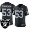 Bill Romanowski #53 Raiders Team Logo Black Jersey