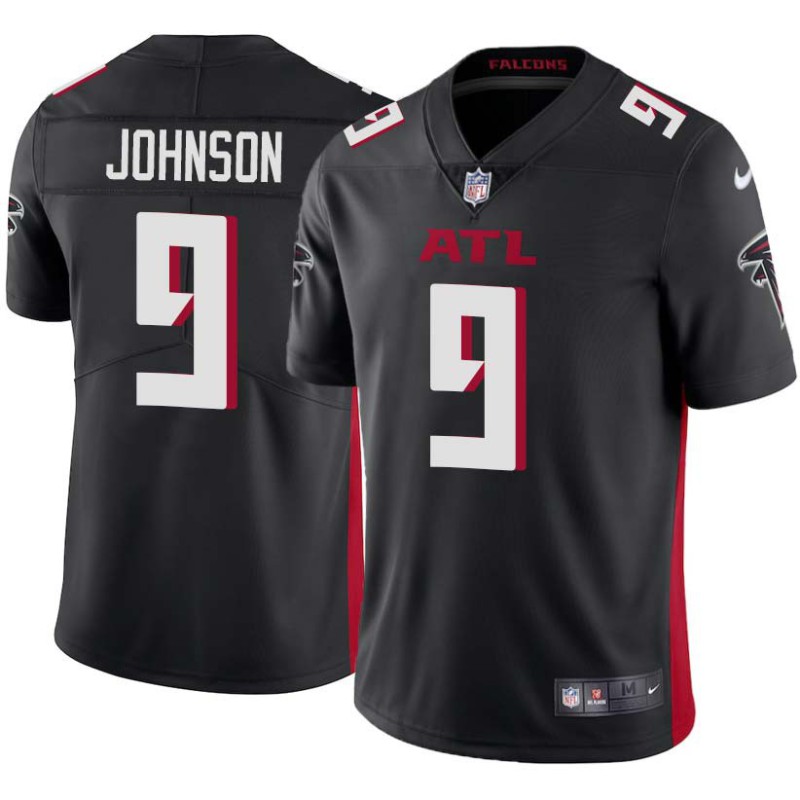 Falcons #9 Norm Johnson Football Jersey -Black