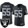 Dan Conners #55 Raiders Team Logo Black Jersey