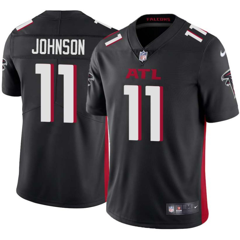 Falcons #11 Doug Johnson Football Jersey -Black