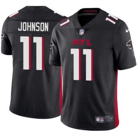 Falcons #11 Randy Johnson Football Jersey -Black