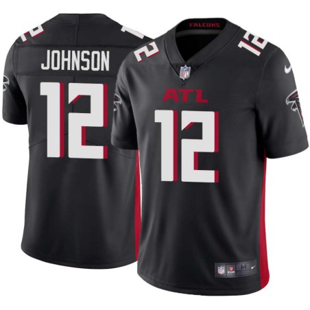 Falcons #12 Randy Johnson Football Jersey -Black