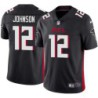 Falcons #12 Randy Johnson Football Jersey -Black