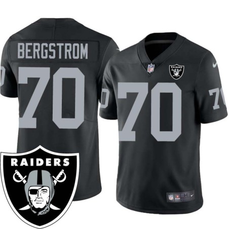 Tony Bergstrom #70 Raiders Team Logo Black Jersey