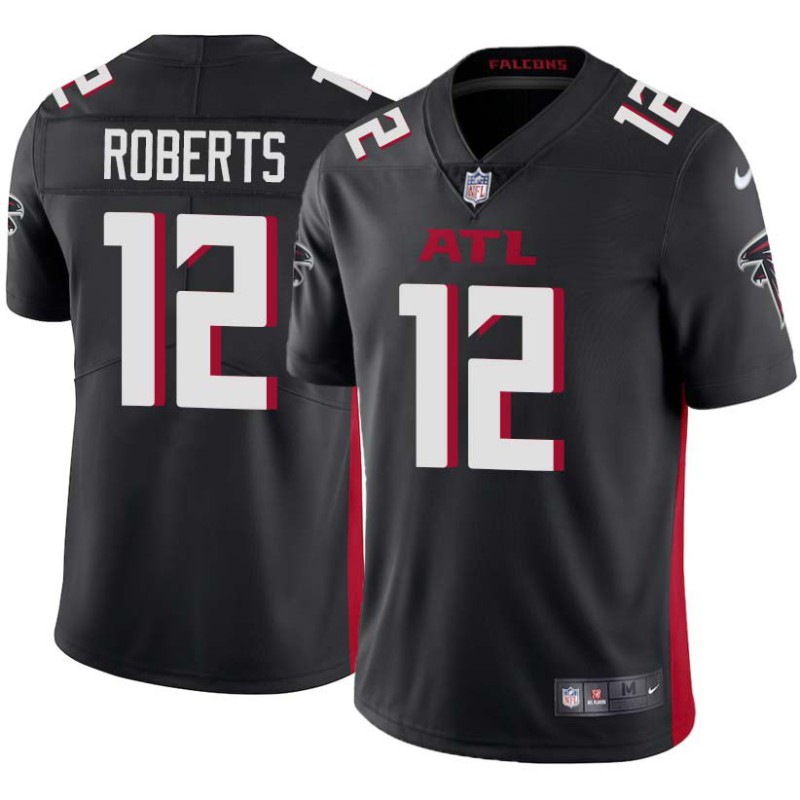 Falcons #12 George Roberts Football Jersey -Black