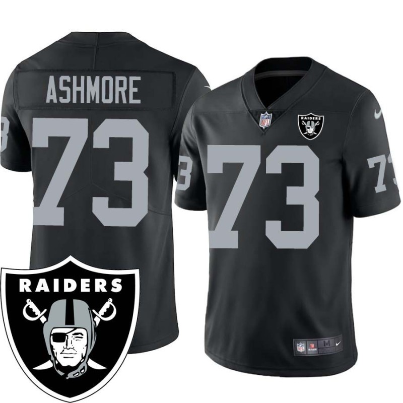 Darryl Ashmore #73 Raiders Team Logo Black Jersey