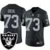 John Diehl #73 Raiders Team Logo Black Jersey