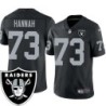 Charley Hannah #73 Raiders Team Logo Black Jersey