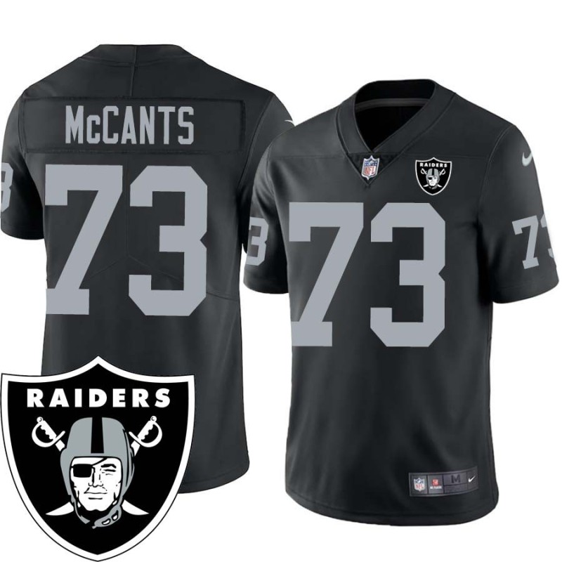 Matt McCants #73 Raiders Team Logo Black Jersey