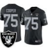 Chris Cooper #75 Raiders Team Logo Black Jersey