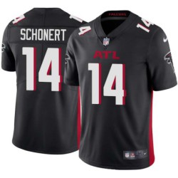 Falcons #14 Turk Schonert Football Jersey -Black