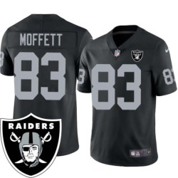 Tim Moffett #83 Raiders Team Logo Black Jersey