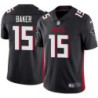 Falcons #15 Eugene Baker Football Jersey -Black