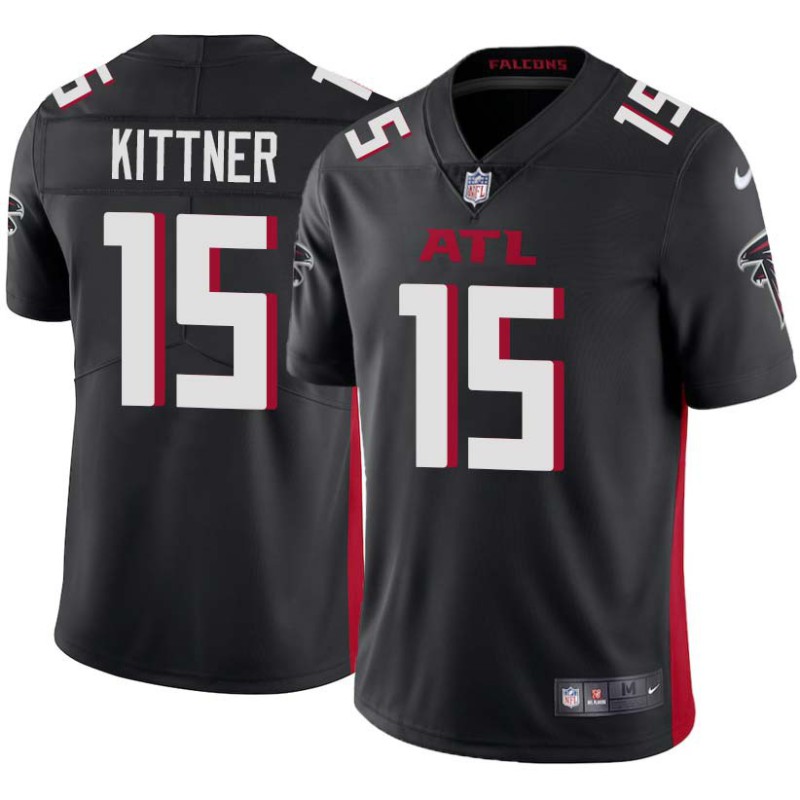 Falcons #15 Kurt Kittner Football Jersey -Black