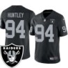 Kevin Huntley #94 Raiders Team Logo Black Jersey