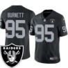 Kaelin Burnett #95 Raiders Team Logo Black Jersey